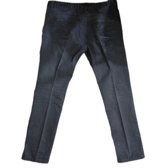 FBRK Mens Ripped Black Jeans 38W X 32L - Picture 6 of 10